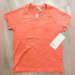 BRAND NEW LULULEMON Swiftly Tech Short-Sleeve Shirt 2.0 Race Length Coral